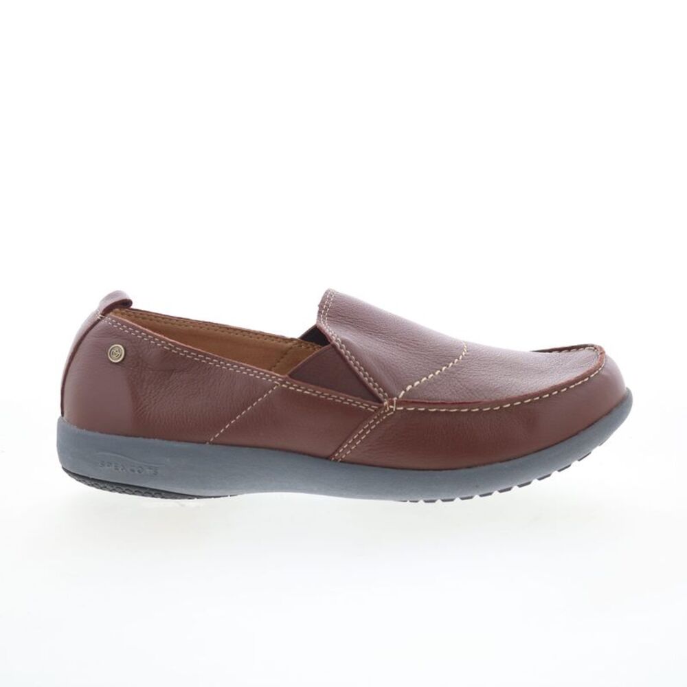 Spenco Mens Siesta Slip-On Leather Brown Shoes (NWT)